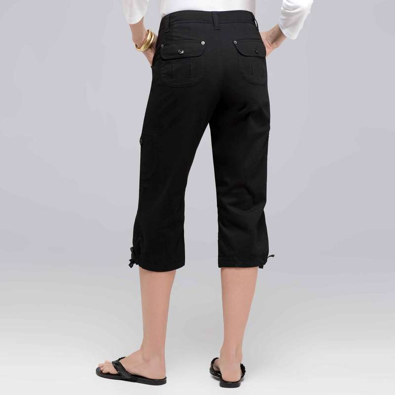 Light Weight Cargo Capri, Black, large image number 1